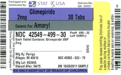 Label Image (Glimepiride 2 mg Label  42549)